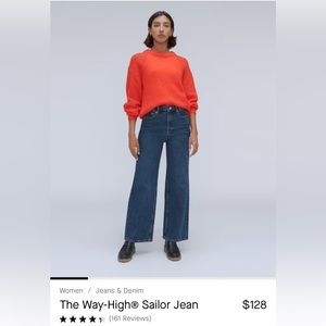 Everlane The Way-High® Sailor Jean size 30 in Deep Blue